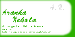 aranka nekola business card